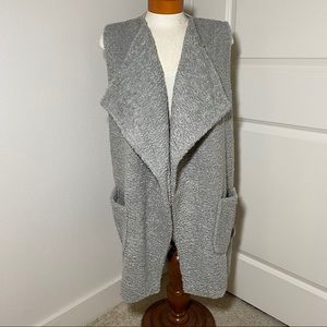 Umgee Sherpa Duster Vest Cardigan Size Medium